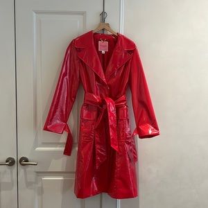 Kate Spade Red Rain Trench